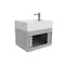 Castello Usa Nile 24-inch Gray Vanity Set with White Top and Chrome Handles CB-MC-24G-CHR-2053-WH - alternate 8